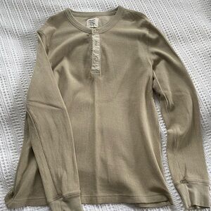 Buck Mason Tan Long Sleeve Tee